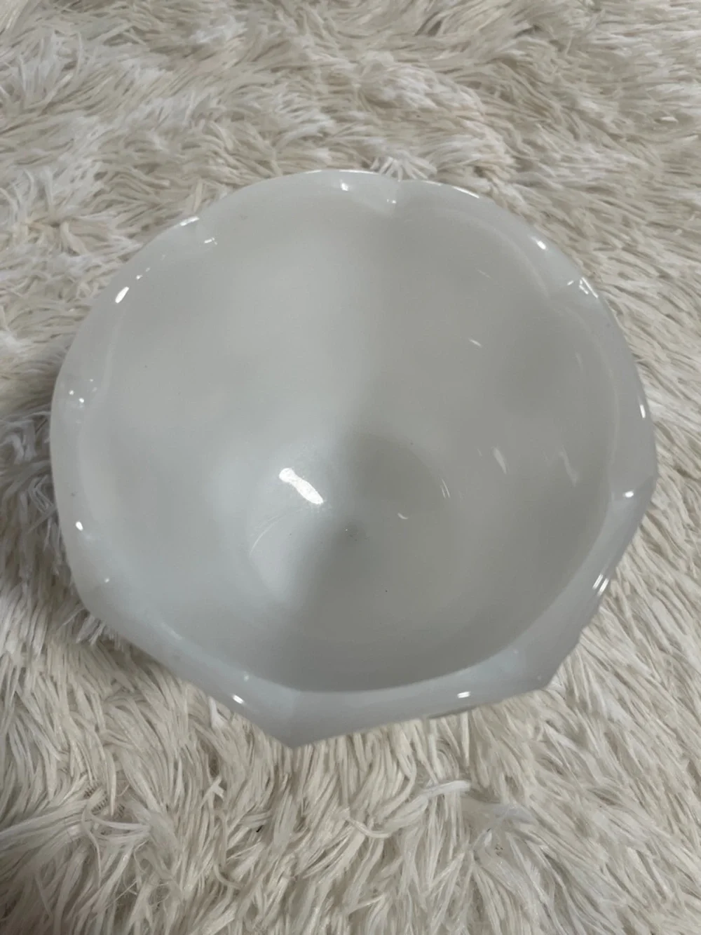 Vintage E.O. Brody Co. Milk Glass Grape Pattern Pedestal Vase White Home Accent
